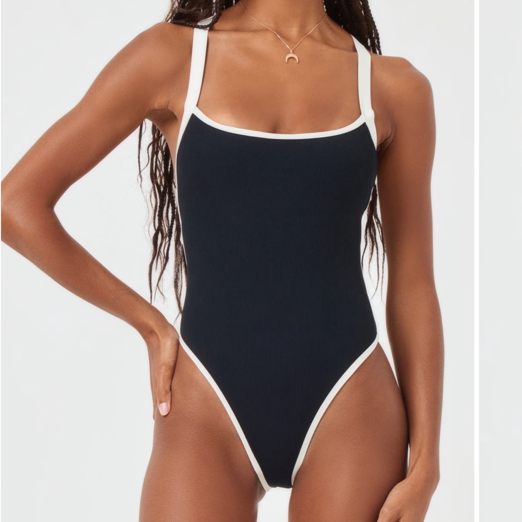 L*Space New Baewatch Colorblock Ribbed One Piece Swim